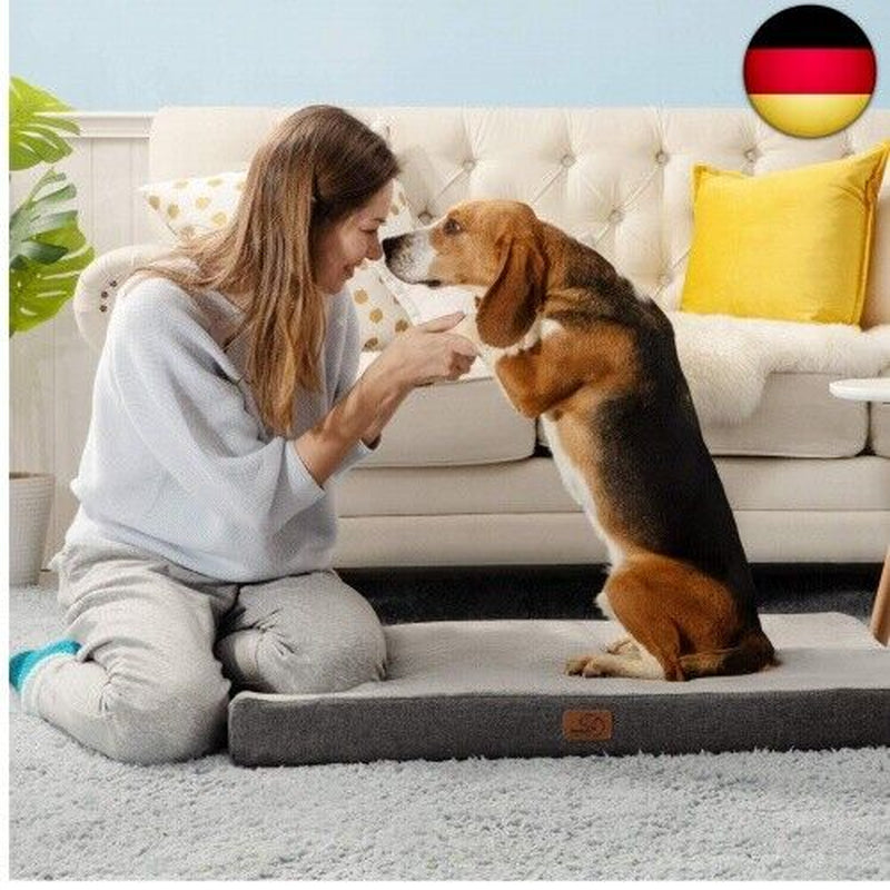 BEDSURE Orthopedic Dog Bed for Large Dogs - 89x56x8 cm, Washable Design